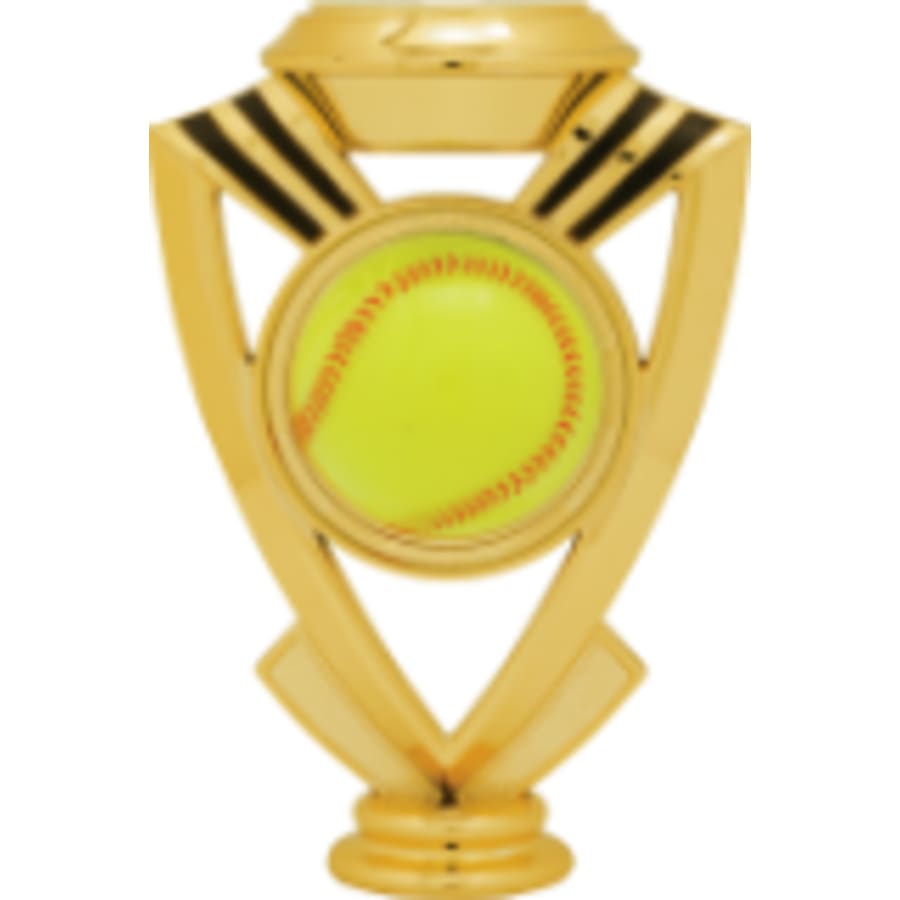 Trophy Risers and 2" Insert Holders (Packs) - 5" Softball Sport Shield Riser