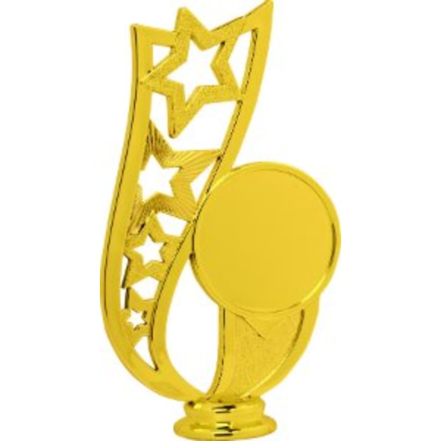 Trophy Risers and 2" Insert Holders (Packs) - 6" 4-Star Ribbon 2" Insert Holder Figure