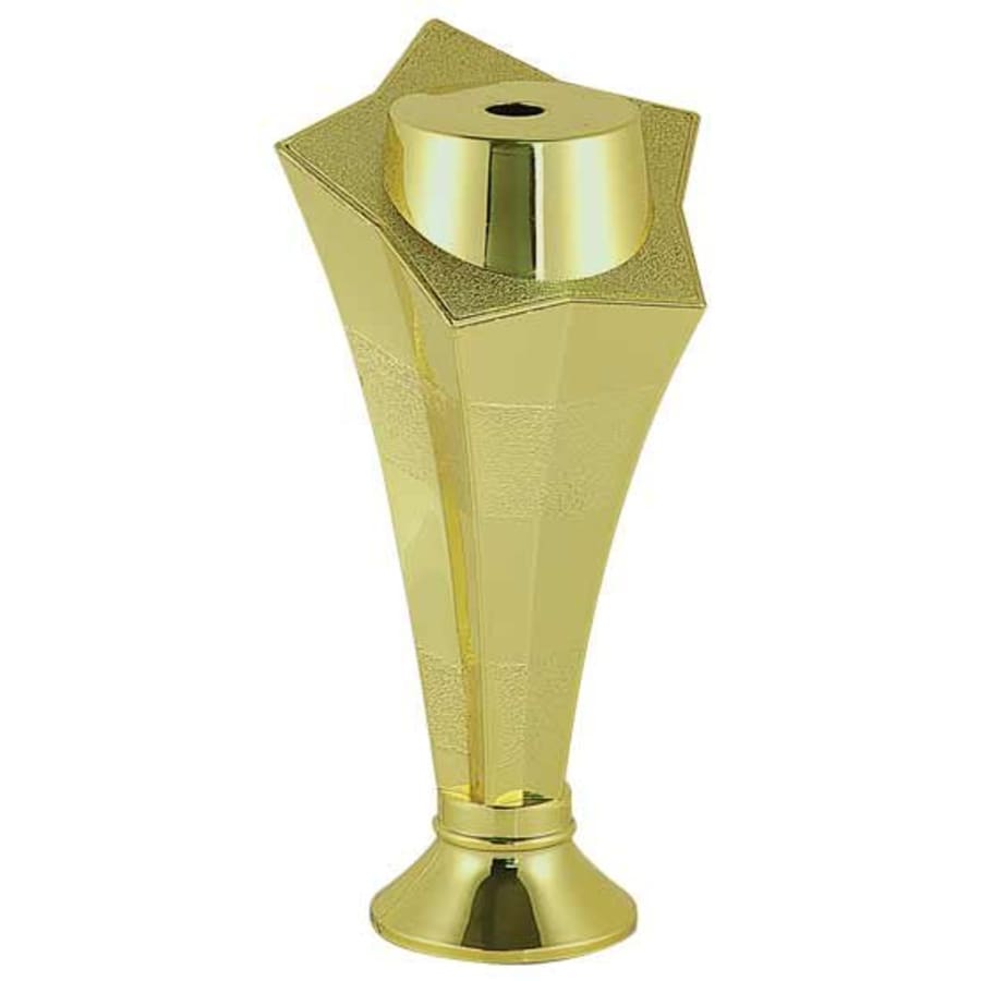 Trophy Risers and 2" Insert Holders (Packs) - 6" Gold Star Column Riser