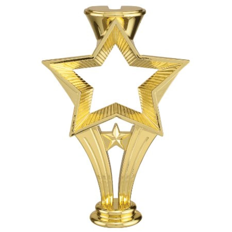 Trophy Risers and 2" Insert Holders (Packs) - 6" Open Star Riser