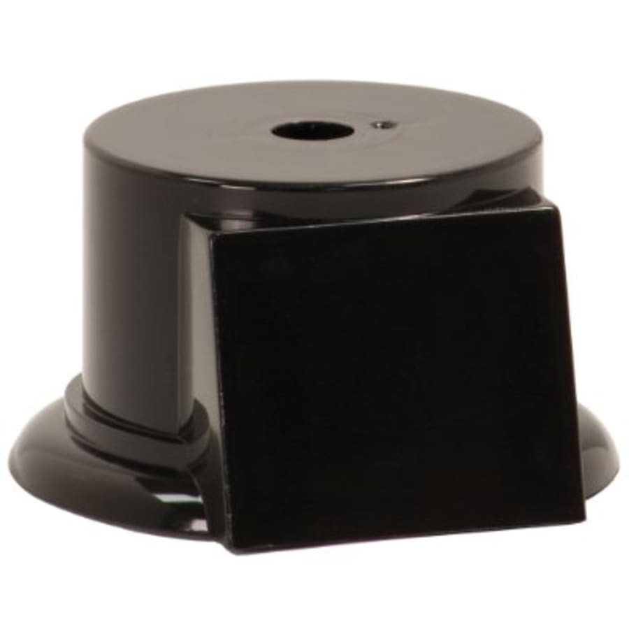 Weighted Plastic Trophy Bases: Square, Round and Pedestal - 1 3/4" Black Round Weighted Plastic Base with Face