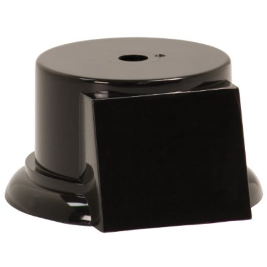 Weighted Plastic Trophy Bases: Square, Round and Pedestal - 2" Black Round Weighted Plastic Base with Face