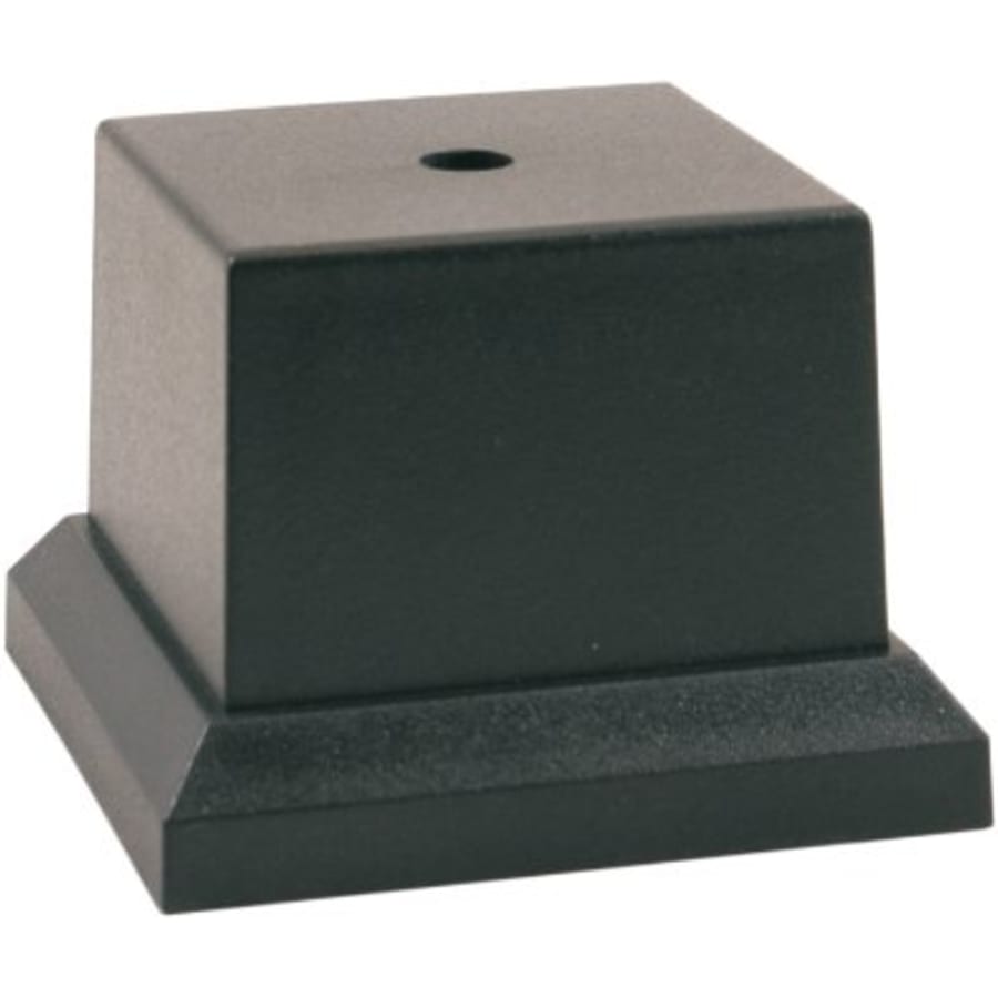 Weighted Plastic Trophy Bases: Square, Round and Pedestal - 3 1/2" x 3 1/2" Black Pedestal Plastic Cup Base