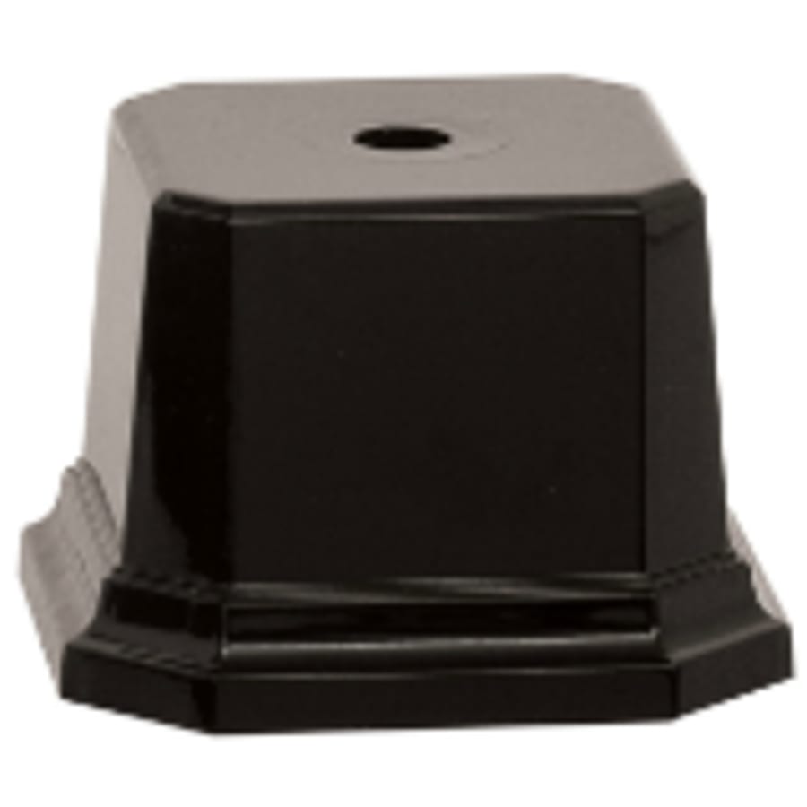 Weighted Plastic Trophy Bases: Square, Round and Pedestal - 3 1/8" x 3 1/8" Gloss Black Weighted Plastic Base with Clipped Corners