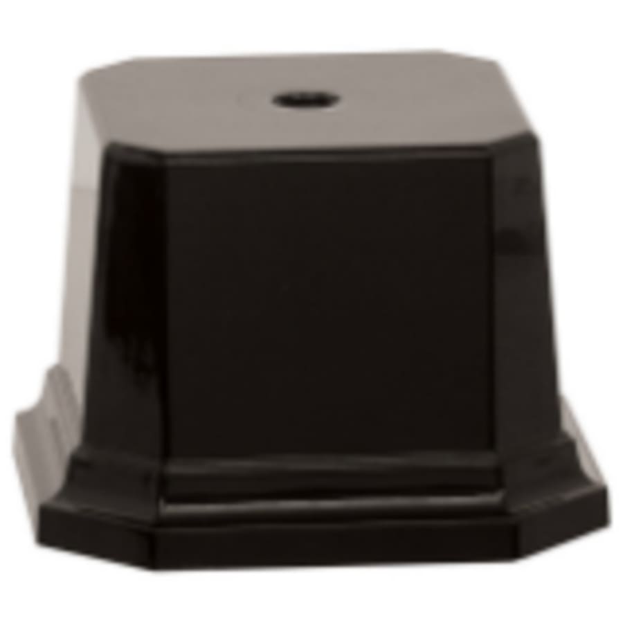 Weighted Plastic Trophy Bases: Square, Round and Pedestal - 3 15/16" x 3 15/16" Gloss Black Weighted Plastic Base with Clipped Corners