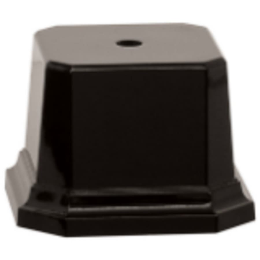 Weighted Plastic Trophy Bases: Square, Round and Pedestal - 3 9/16" x 3 9/16" Gloss Black Weighted Plastic Base with Clipped Corners