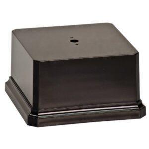 Weighted Plastic Trophy Bases: Square, Round and Pedestal - 3" x 3" Gloss Black Square Plastic Weighted Base