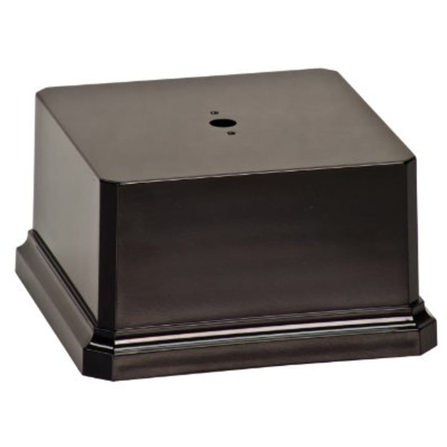 Weighted Plastic Trophy Bases: Square, Round and Pedestal - 4 1/2" x 4 1/2" Gloss Black Plastic Weighted Base