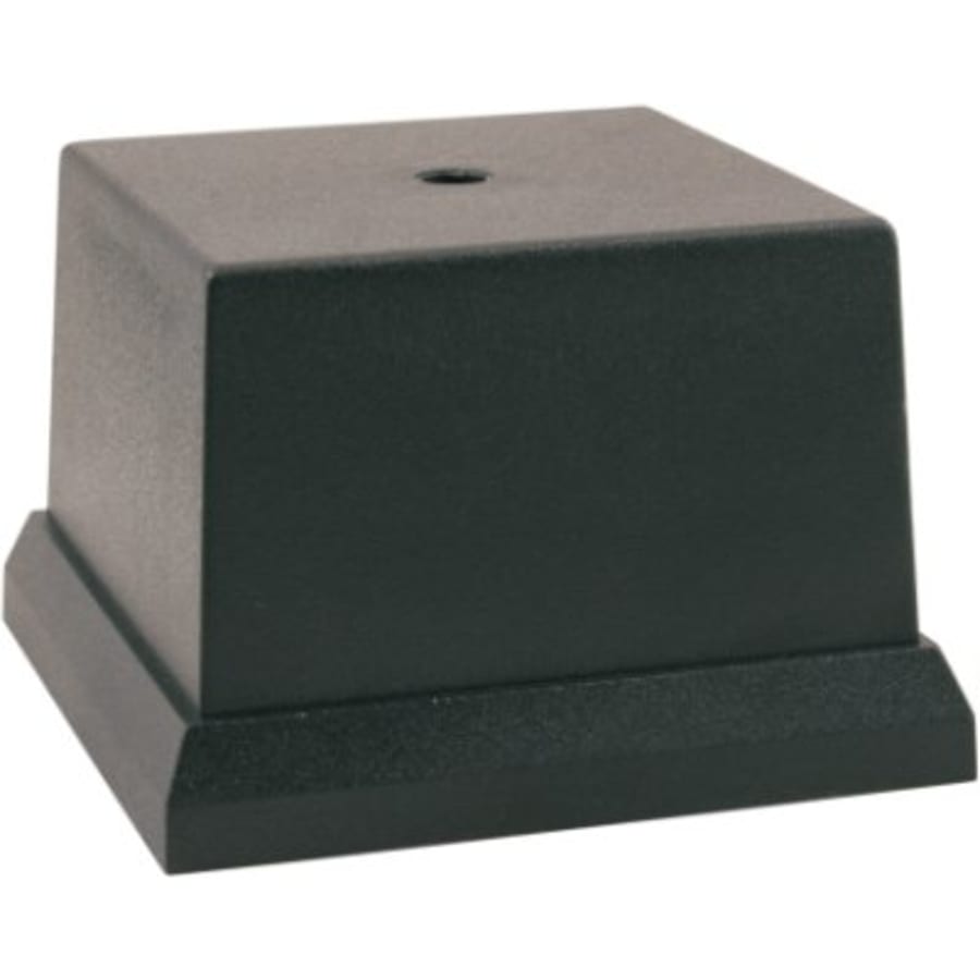 Weighted Plastic Trophy Bases: Square, Round and Pedestal - 4 3/4" x 4 3/4" Black Pedestal Plastic Cup Base
