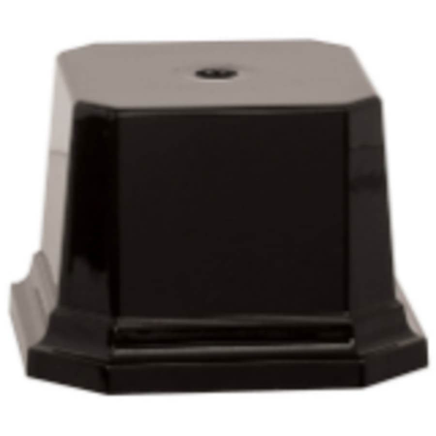 Weighted Plastic Trophy Bases: Square, Round and Pedestal - 4 3/8" x 4 3/8" Gloss Black Weighted Plastic Base with Clipped Corners