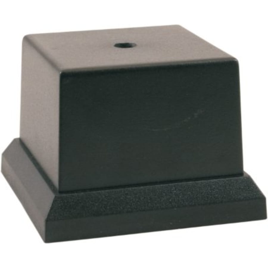 Weighted Plastic Trophy Bases: Square, Round and Pedestal - 4" x 4" Black Pedestal Plastic Cup Base