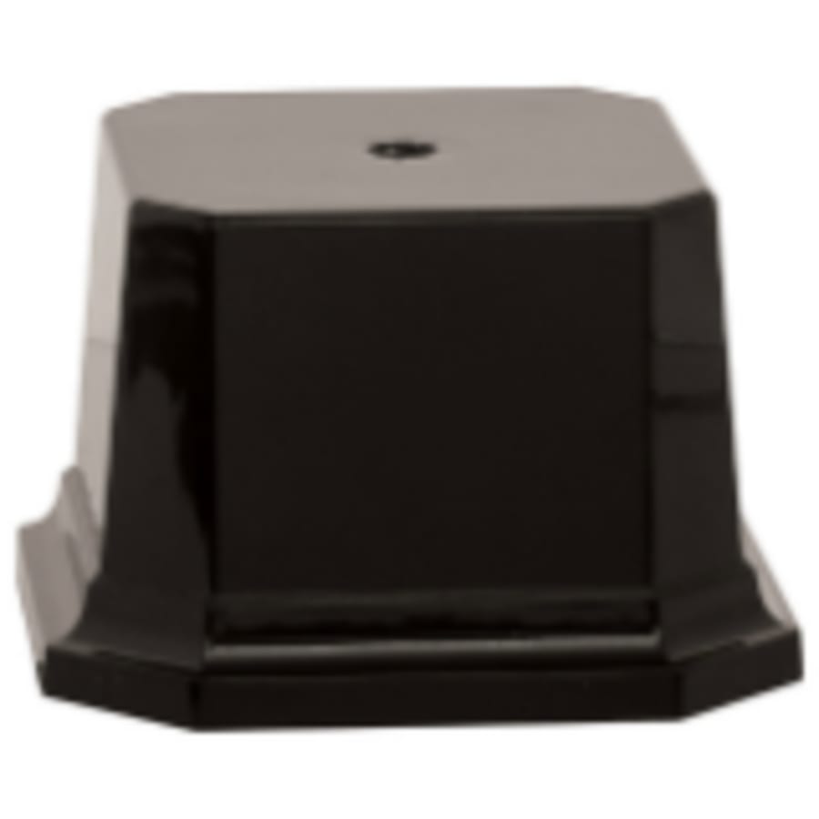 Weighted Plastic Trophy Bases: Square, Round and Pedestal - 5 1/8" x 5 1/8" Gloss Black Weighted Plastic Base with Clipped Corners
