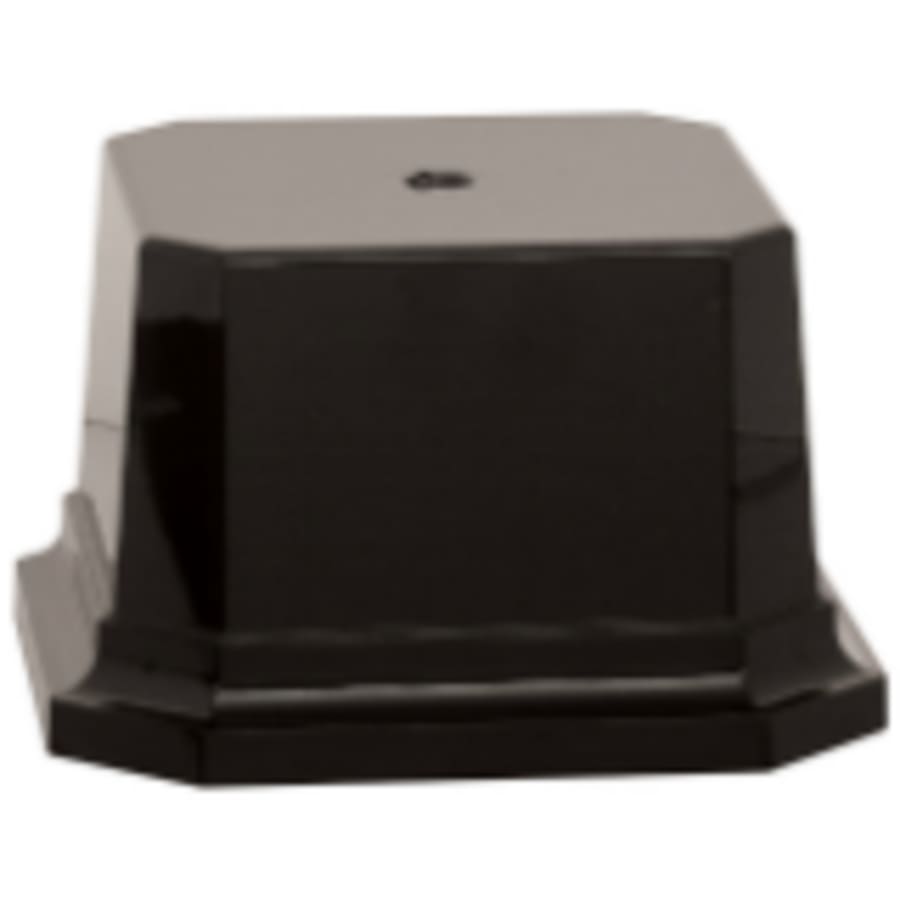 Weighted Plastic Trophy Bases: Square, Round and Pedestal - 6 1/8" x 6 1/8" Gloss Black Weighted Plastic Base with Clipped Corners
