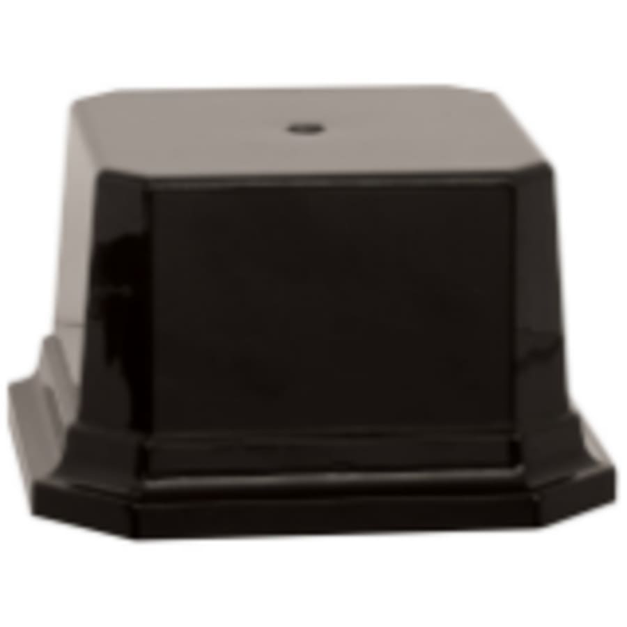 Weighted Plastic Trophy Bases: Square, Round and Pedestal - 7 1/8" x 7 1/8" Gloss Black Weighted Plastic Base with Clipped Corners