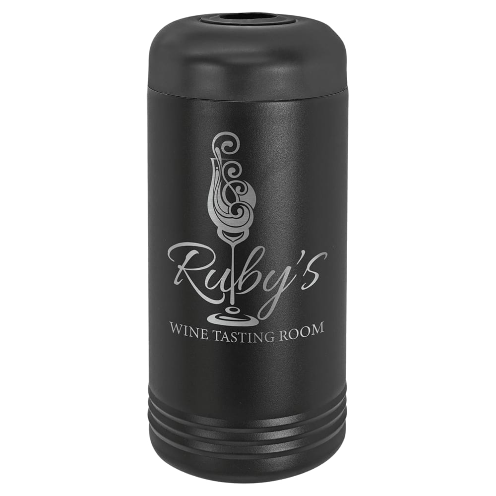 Personalized Polar Camel Insulated Wine Bottle Chiller - Black