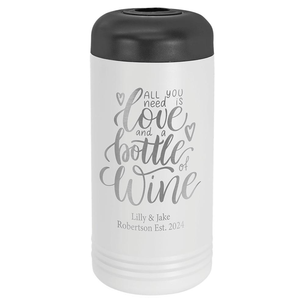 Personalized Polar Camel Insulated Wine Bottle Chiller - White