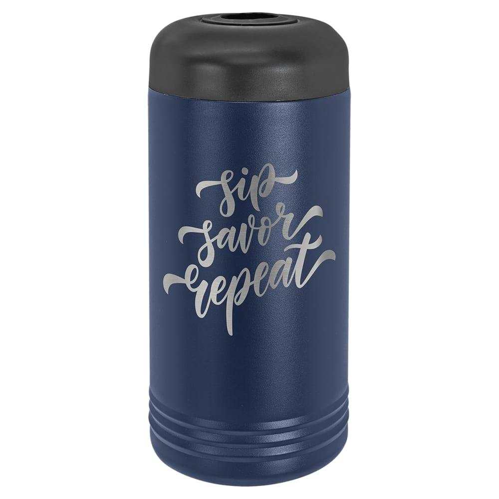 Personalized Polar Camel Insulated Wine Bottle Chiller - Navy Blue
