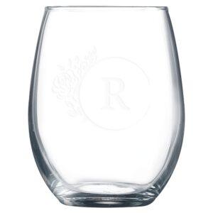 Personalized Wine Glass & Champagne Flute - 9 oz. Stemless Wine Glass