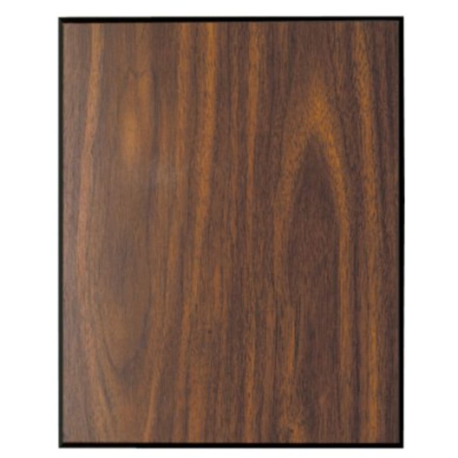 Wood-Finish Plaque Boards, Blank (Cherry, Walnut, Oak, Mahogany) - 8" x 10" Walnut Finish Plaque with 45 Degree Bevel Black Edge