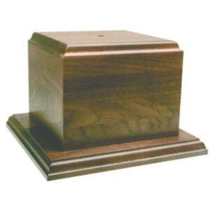 Wood Trophy and Cup Bases: Cherry, Black, Walnut and Piano Finish - 5" x 3 1/2" Genuine Walnut Cup Base